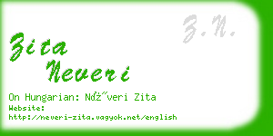 zita neveri business card